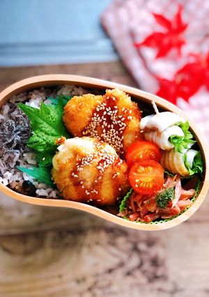 毎日お弁当♪チーズカレーフライ弁当-レシピのメイン写真