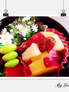簡単♡さつまりんごレーズン甘煮♡-レシピのメイン写真