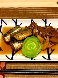 柔らか秋刀魚とキノコの生姜煮(圧力鍋)-レシピのメイン写真