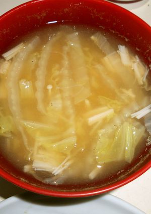 白菜とえのきと生姜のお味噌汁-レシピのメイン写真