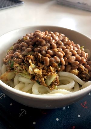 納豆カレーうどん-レシピのメイン写真