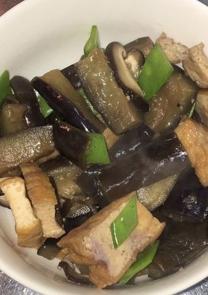 紅焼豆腐（厚揚げと茄子の上海風醤油煮）-レシピのメイン写真