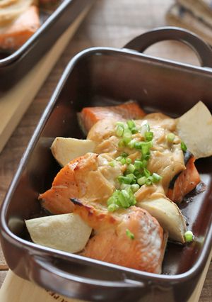 鮭と里芋の大豆ペースト味噌焼き-レシピのメイン写真