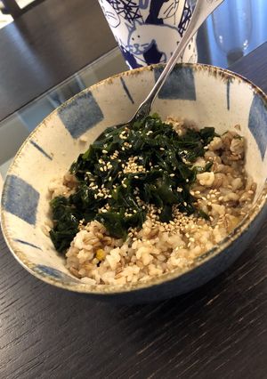 一人ご飯 バター風味玉子かけ わかめ入り-レシピのメイン写真