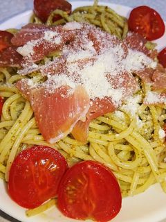 バジルと生ハムの冷製パスタ-レシピのメイン写真