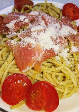 バジルと生ハムの冷製パスタ-レシピのメイン写真
