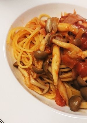たっぷりきのこのトマトパスタ-レシピのメイン写真