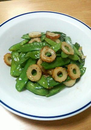 さやえんどうとちくわのバター醤油炒め-レシピのメイン写真