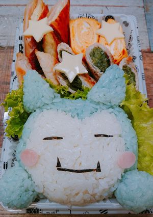 ポケモン カビゴン キャラ弁♪♪-レシピのメイン写真