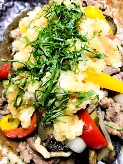 牛肉とナスの炒め物♪おろしポン酢がけ-レシピのメイン写真