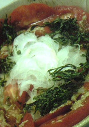 トマトの花びら胡麻サラダ-レシピのメイン写真