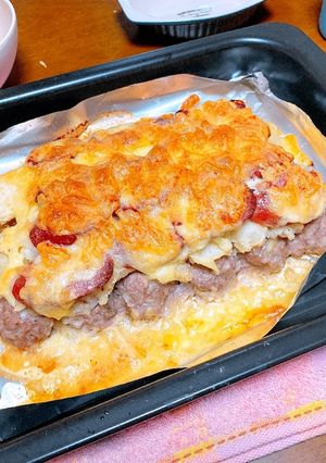 ミートボールとポテトのチーズ焼き-レシピのメイン写真