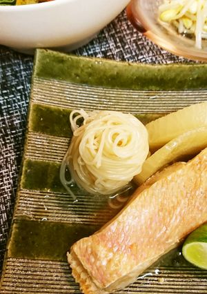 煮魚の煮汁素麺添え-レシピのメイン写真