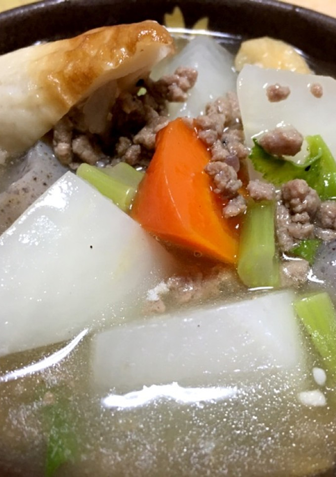 味覇で簡単 だいこんとにんじんのそぼろ煮-レシピのメイン写真