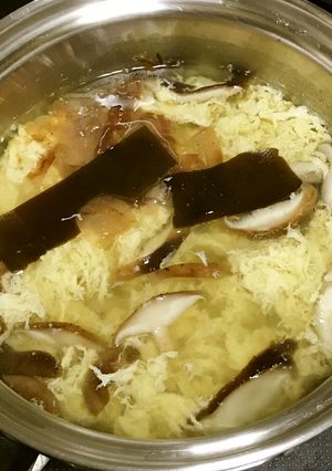 |昆布とカツオ出汁の溶き卵養生スープ|-レシピのメイン写真