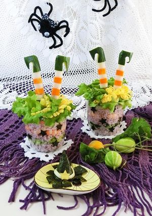 ハロウィン★魔女のカップ寿司-レシピのメイン写真