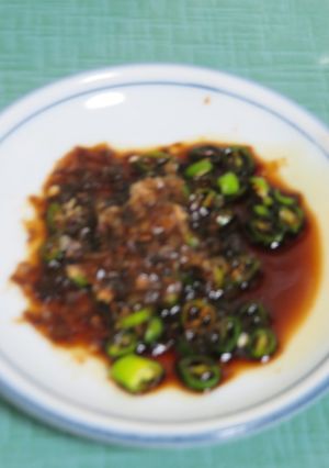 青唐辛子の削り節と醤油をかけて:覚書-レシピのメイン写真