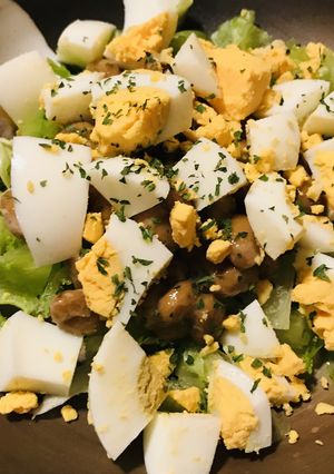 毎日の納豆●ほぼ野菜サラダ…-レシピのメイン写真