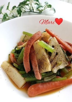 ほうれん草のたけのこ炒め-レシピのメイン写真