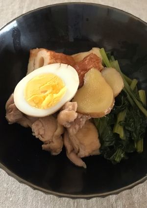 鶏もも肉と小松菜の生姜入り煮物-レシピのメイン写真