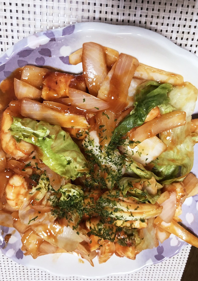 エビと玉ねぎのケチャップ炒め-レシピのメイン写真