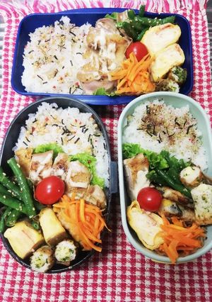 高校男子弁当♡鶏のポン酢マヨあえ10/3-レシピのメイン写真