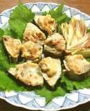 鰹のなまり節の梅マヨネーズ焼き