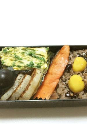 190、秋、満載！栗お赤飯弁当♡-レシピのメイン写真