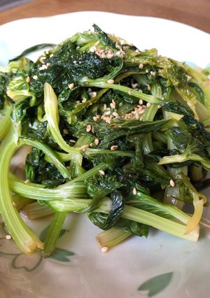ご飯のお供に セロリの葉のきんぴら-レシピのメイン写真