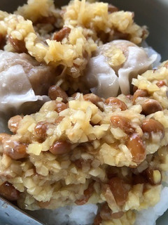 納豆とシュウマイのご飯 塩生姜あえ-レシピのメイン写真