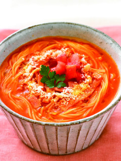 トマトジュース&おだし トマトにゅうめん-レシピのメイン写真