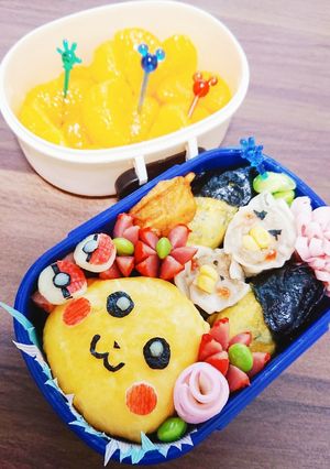 ピカチュウ弁当✨キャラ弁☆ポケモン♪-レシピのメイン写真
