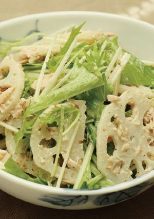 れんこんと水菜のシャキシャキサラダ-レシピのメイン写真