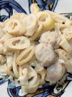 破竹(はちく)とあごのすり身だんごの煮物-レシピのメイン写真