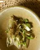 ミョウガと豆苗のごまぽんず和え