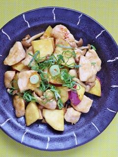 簡単!鶏むね肉とさつまいもの甘酢炒め-レシピのメイン写真