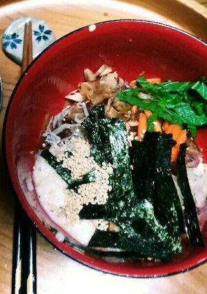 我が家のスタミナ満点おかゆ✨(^q^)☺-レシピのメイン写真