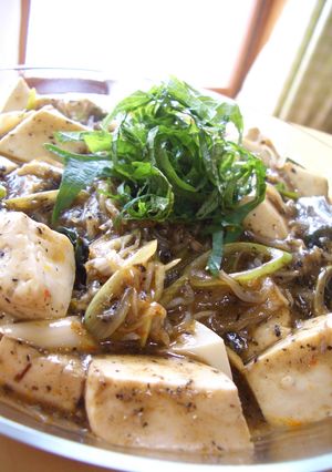 じゃことわかめの黒ごま麻婆豆腐-レシピのメイン写真