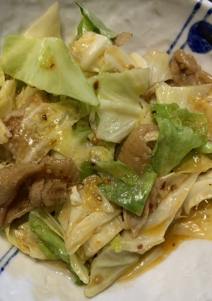 青木養鶏の皮煮のキャベツ炒め-レシピのメイン写真