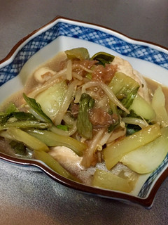 ちんげん菜と梅と鶏むね肉のさっぱり煮-レシピのメイン写真