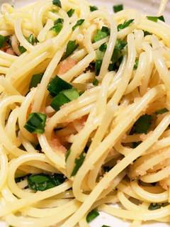 函館パスタリア風 明太子×にらパスタ-レシピのメイン写真