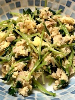 ツナと豆苗の卵とじ-レシピのメイン写真