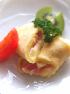 チーズとベーコンのクレープ巻き-レシピのメイン写真