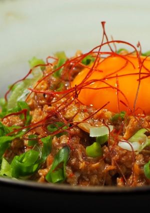 鯖の水煮缶のユッケ仕立て-レシピのメイン写真