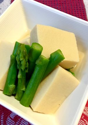 ＊高野豆腐とアスパラガスの含め煮＊-レシピのメイン写真