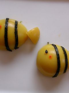 うずら卵で✿おさかなちゃん✿キャラ弁-レシピのメイン写真