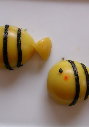 うずら卵で✿おさかなちゃん✿キャラ弁-レシピのメイン写真