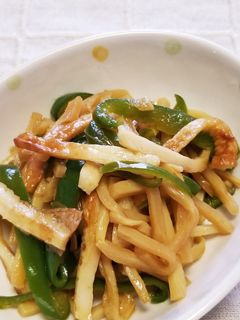 ☆甘辛たれで♪簡単・節約ちくわ青椒肉絲☆-レシピのメイン写真