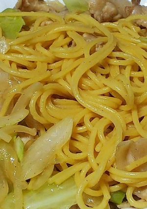 豚ばら肉の和風パスタ-レシピのメイン写真