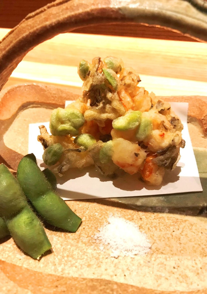 丹波黒枝豆と海老と舞茸のかき揚げ-レシピのメイン写真